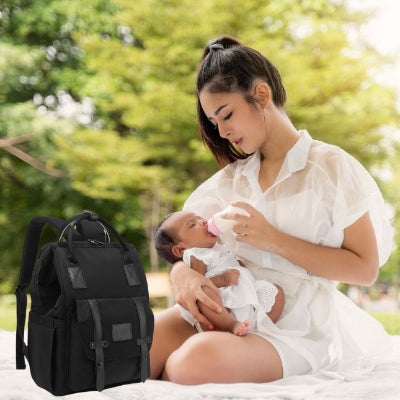 Sac a langer sac a dos noir
