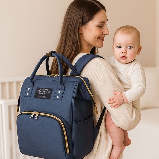 sac a langer bebe bleu navy