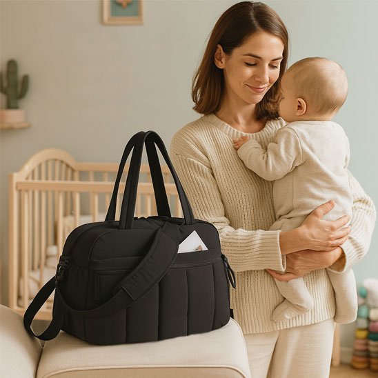 sac à langer couleur noir classique