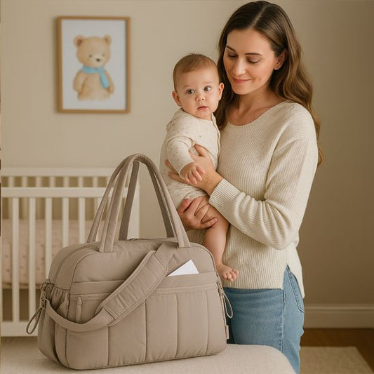 sac à langer en gris
